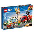 Конструктор Lego, City, Пожар в бургер-кафе, 5-7 лет, 327 деталей, 60214