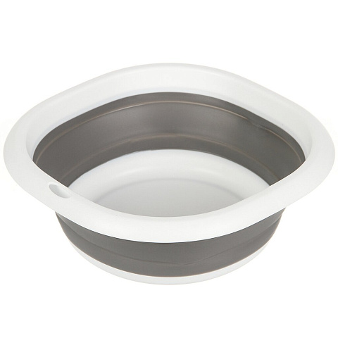 Контейнер складной силикон, 25х9 см, серый, круглый, T2022-HT044