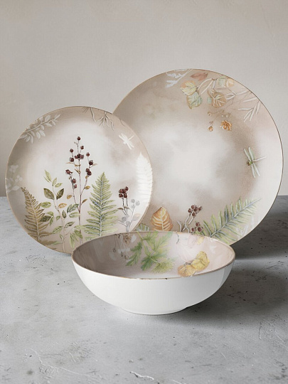 Сервиз столовый керамика, 12 пр, 4 перс, Bronco, GRASSLAND, 579-504