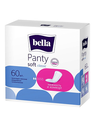 Прокладки женские Bella, Panty Soft Classic, ежедневные, 60 шт, BE-021-RN60-101