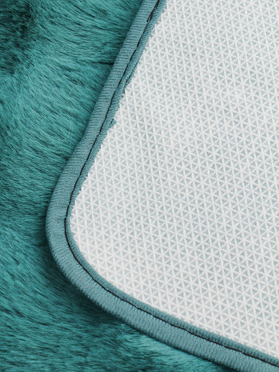 Коврик для ванной, 0.5х0.8 м, полиэстер, сине-зеленый, Silvano, Ангора, Y4-11477