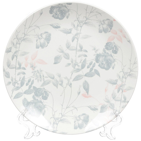 Сервиз столовый керамика, 16 предметов, на 4 персоны, Кубаньфарфор, Соната. Серебристые розы, 076/8