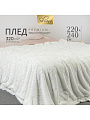 Плед евро, 220х240 см, искусственный мех, 100% полиэстер, Silvano, белый - фото 9