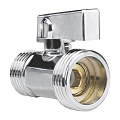 Кран для воды (мини), 1/2&amp;quot;х3/4&amp;quot;, ш-ш, латунь, ручка-флажок, MasterProf