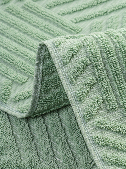 Полотенце банное 50х90 см, 100% хлопок, 450 г/м2, жаккард, Некст-3 8022, Авангард, светло-зеленое, 255, Россия