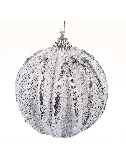 Елочный шар белый, 8 см, SYPMQB-1022434