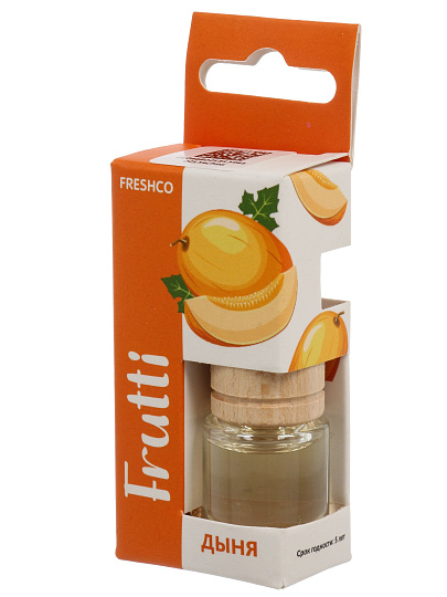 Ароматизатор в машину подвесной, бочонок, Freshco, Frutti Дыня, AR1FF003
