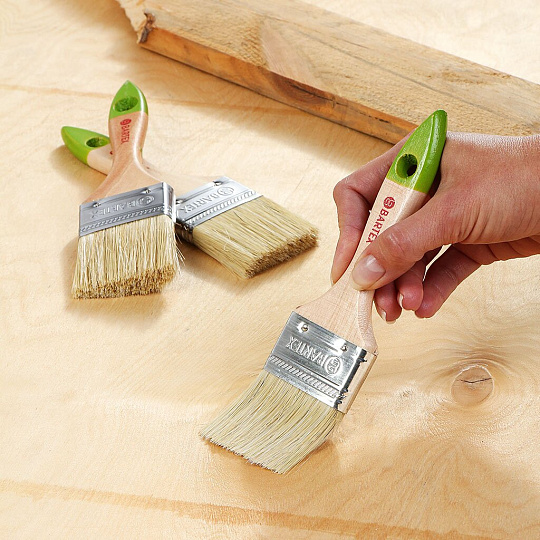 Набор кистей Bartex, Стандарт, 3 шт, 50 мм, натуральная щетина, рукоятка дерево