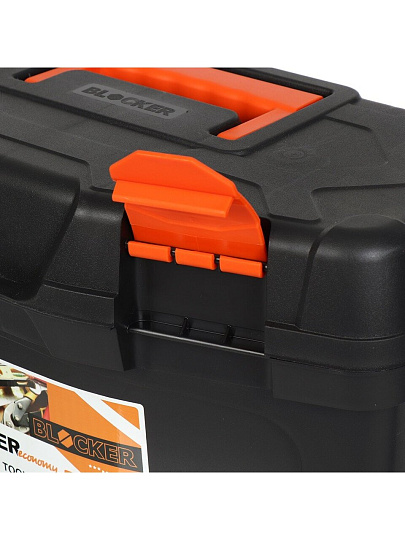 Ящик для инструментов, 16 '', 21.4х40.5х23 см, пластик, Blocker, Master Economy, + органайзер, BR6671ЧРОР