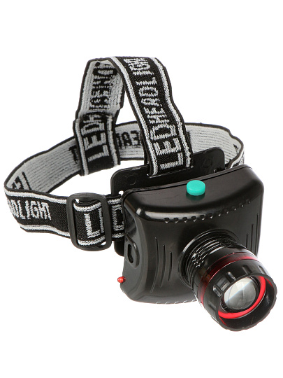 Фонарь налобный, встроенный аккумулятор, зарядка от USB, пластик, в ассортименте, SPE17194-11