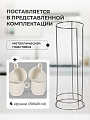 Набор кружек керамика, 4 шт, 250 мл, Белый глянец, Y6-10135/Y4-9194, металлическая подставка - фото 2