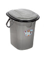 Ведро-туалет пластик, 19 л, серебряное, DDStyle, Дуня - фото 4