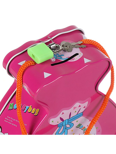 Копилка Moneybag, 15х6 см, металл, A240059, с ключом, в ассортименте