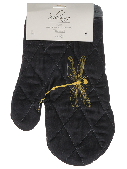 Прихватка-варежка, 26х18 см, 100% хлопок, стрекоза, Узб-н