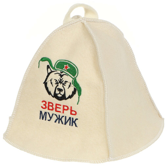 Шапка для бани Бацькина Баня, Мужик Зверь, 10042