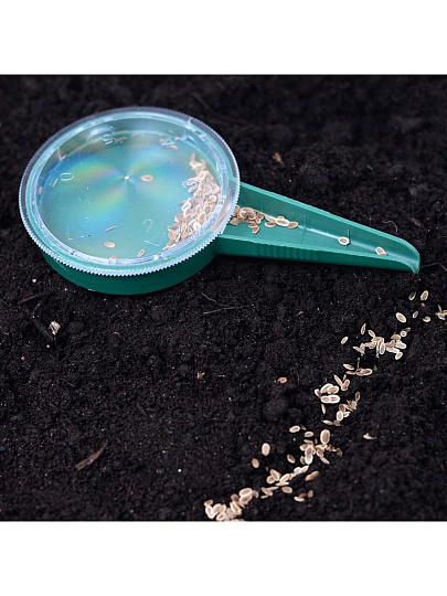 Сеялка ручная работа, пластик, зеленая, Мультидом, 83.165