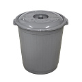 Бак для мусора пластик, 50 л, с крышкой, 46х46х48 см, в ассортименте, Милих, 01150