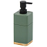 Дозатор для жидкого мыла, бамбук, пластик, 7х14х19.8 см, зеленый, RE1259BA-LD - фото 2