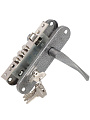 Замок врезной Зенит, ЗВ7-60.1, БП-00010132, ручка в комплекте, цилиндровый, серебряный