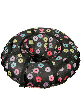 Санки-ватрушка Дизайн+, 80 см, 70 кг, с буксировочным тросом, с ручками, с молнией, УВ-дизм-0,8_PON-311