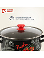 Кастрюля эмалированная сталь, 3 л, крышка стекло, с декором, сферический, Керченский металлургический завод, Болоньезе, 61915-123 - фото 6