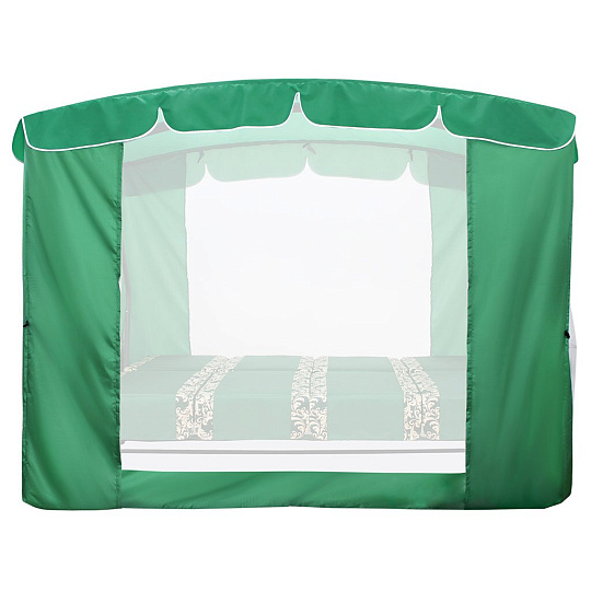 Качели садовые 4-местные, 232х125х195 см, 380 кг, Arno, Оазис Люкс+, раскладываются в кровать, с москитной сеткой, зеленые, 2016-КД-40/Л+, металл