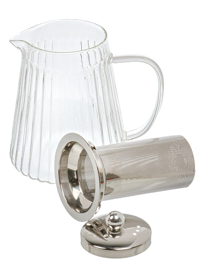 Чайник заварочный стекло, нержавеющая сталь, 0.95 л, с ситечком, Apollo, Costolette, CST-950