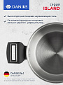 Кастрюля нержавеющая сталь, 2.2 л, крышка стекло, Daniks, Айленд, SD-23-18, индукция - фото 3