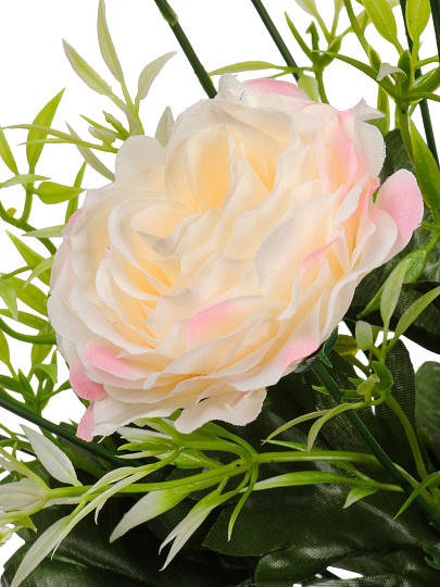 Цветок искусственный пасхальный, Роза пионовидная, 7 головок, 50 см, в ассортименте, F49-181