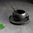 Чайная пара керамика, 2 предмета, на 1 персону, 225 мл, Billibarri, Less Matt Dark Brown, 500-368 - фото 3