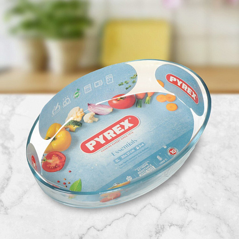 Форма для запекания стекло, 21х30 см, 2 л, овальная, Pyrex, Smart cooking, 345B000/5044