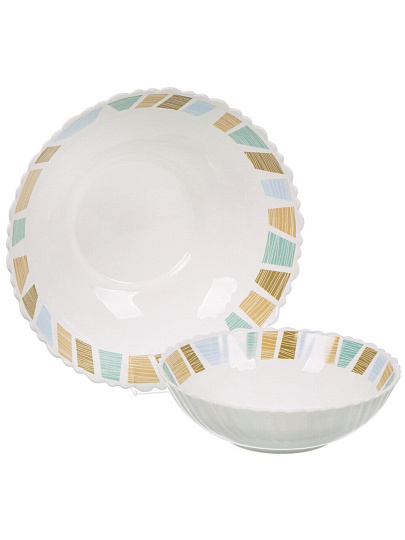 Сервиз столовый стеклокерамика, 13 предметов, на 6 персон, Сара 1/4, 6983-13т