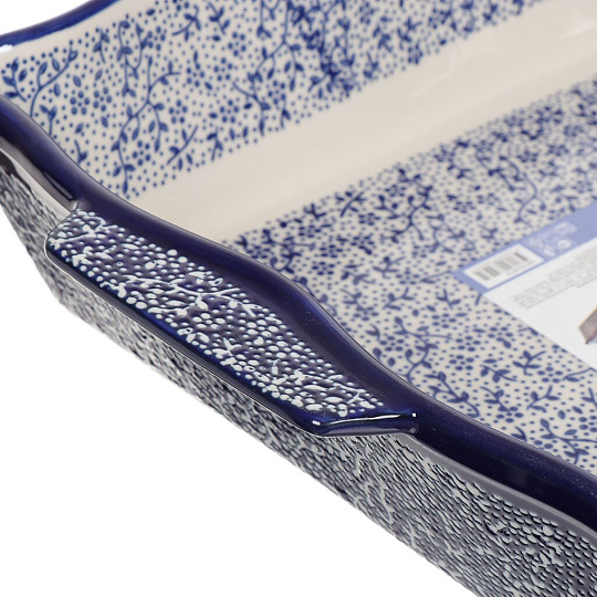 Форма для запекания керамика, 25х39 см, прямоугольная, синяя, Attribute, Eclipse blue, ABK103-SRT-B