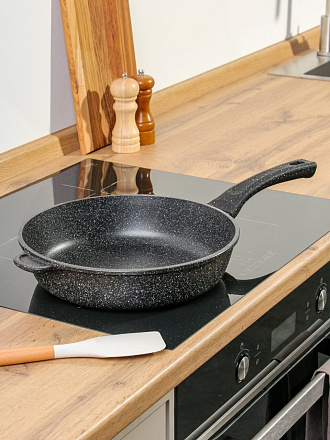 Сковорода литой алюминий, 28 см, антипригарное покрытие, Горница, Гранит, с2851аг