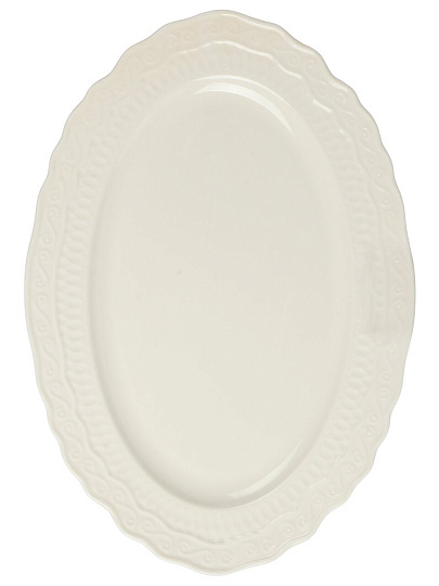 Блюдо фарфор, овальное, 25х35.5х2.3 см, Фрея, Blue bird, BB-OD35-0103