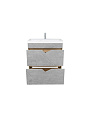 Тумба Doratiz, Фьорд 70, 2 ящика, под умывальник Астория 70, напольная, цемент, дуб Бунратти, 9908.185 - фото 8
