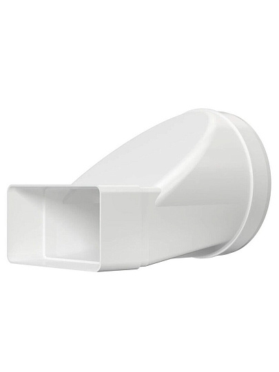 Переходник вентиляционный пластик, установочный диаметр 125 мм, 60х120 мм, ERA, 612СП12,5КП