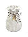 Ваза керамика, настольная, 15 см, Гифт, Y4-4672, белая