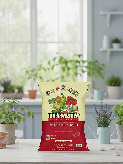 Грунт Живая земля, для рассады, 10 л, Terra Vita