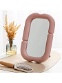 Зеркало настольное, 30х20 см, прямоугольное, кожаная оправа, пудровое, A070058 - фото 2