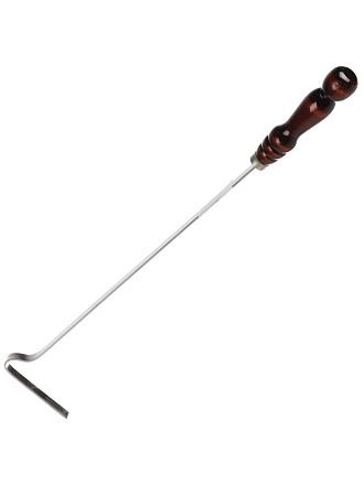 Шампур-кочерга 600х12х2.5 мм, нержавеющая сталь, рукоятка дерево, 2К-604