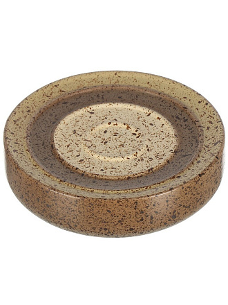 Мыльница настольная, Мираж, керамика, 12x3 см, коричневая, BCE0771AA-SD