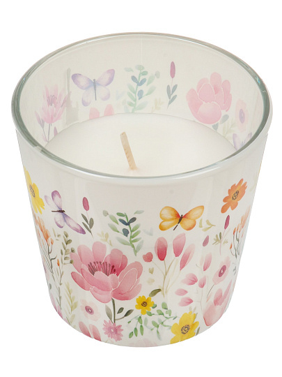 Свеча ароматизированная, 7.5х9 см, в стакане, Цветущий Луг, 115гр.