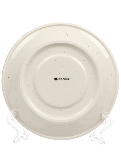 Блюдце фарфор, 15.7 см, Теплый песок, Daniks, 15БЛ15706