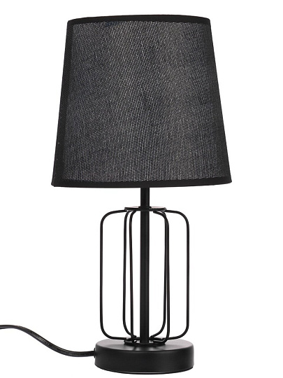 Светильник настольный E14, 40 Вт, черный, абажур черный, BY, Орлеан, 476-010