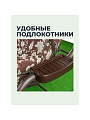 Качели садовые 3-местные, 238.2х136.5х180 см, 350 кг, София, раскладываются в кровать, с москитной сеткой, шоколадные, подушка, A28C.541, металл - фото 5