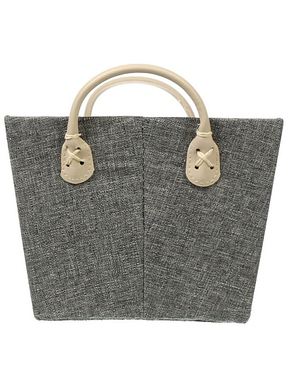 Корзина для хранения, 31х21х16 см, прямоугольная, серая, с ручками, A290098