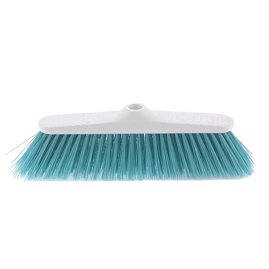 Щетка пластмассовая &quot;CLASSIC&quot; для подметания пола 27 см, без черенка, бирюзовая щетина, Elfe, 93541
