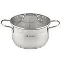 Кастрюля нержавеющая сталь, 2.6 л, с крышкой, крышка стекло, Daniks, Нолан, GS-01363-18CA, индукция - фото 9