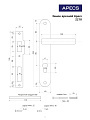 Замок врезной Apecs, 2210/60-B/G, 2876, ручка в комплекте, цилиндровый, черный никель/золото - фото 6